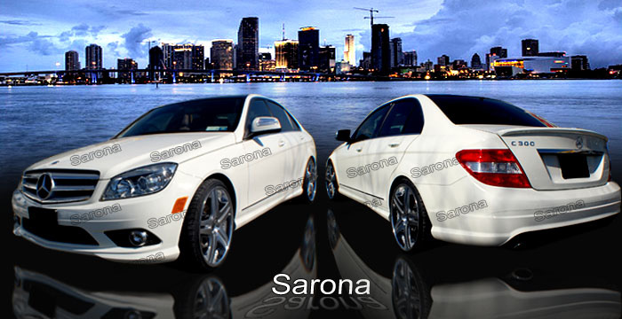 Custom Mercedes C Class  Sedan Body Kit (2008 - 2013) - $1490.00 (Manufacturer Sarona, Part #MB-042-KT)